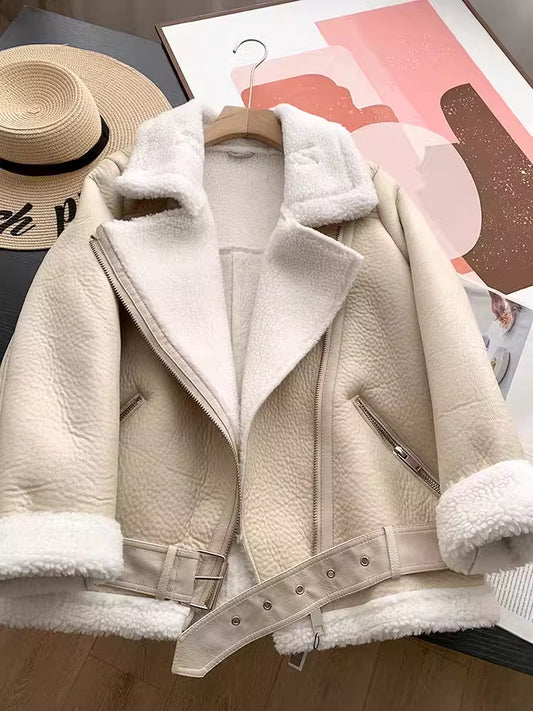 Shearling Lederjacke